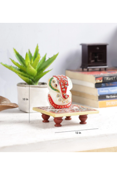 Multicolour Marble Ganesh Idol Multicolour Marble Ganesh Idol